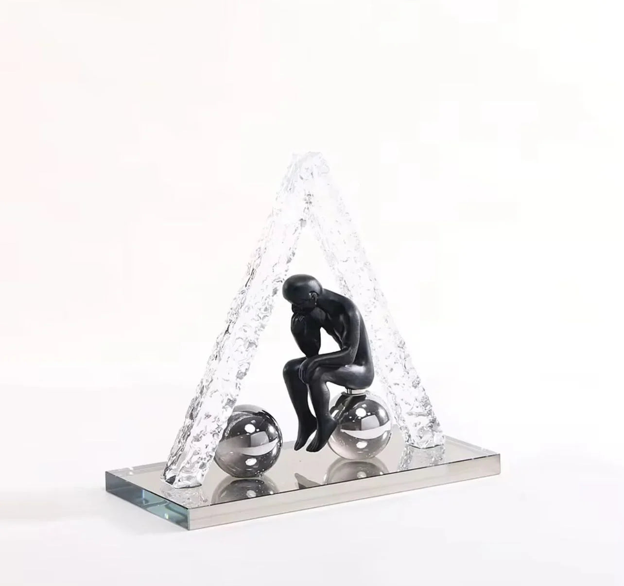 Human within crystal prism